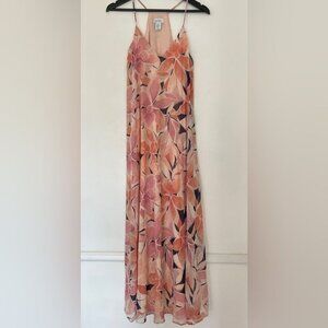 Nicole Miller Floral Maxi Dress w/ Built-In Shelf Bra Size S